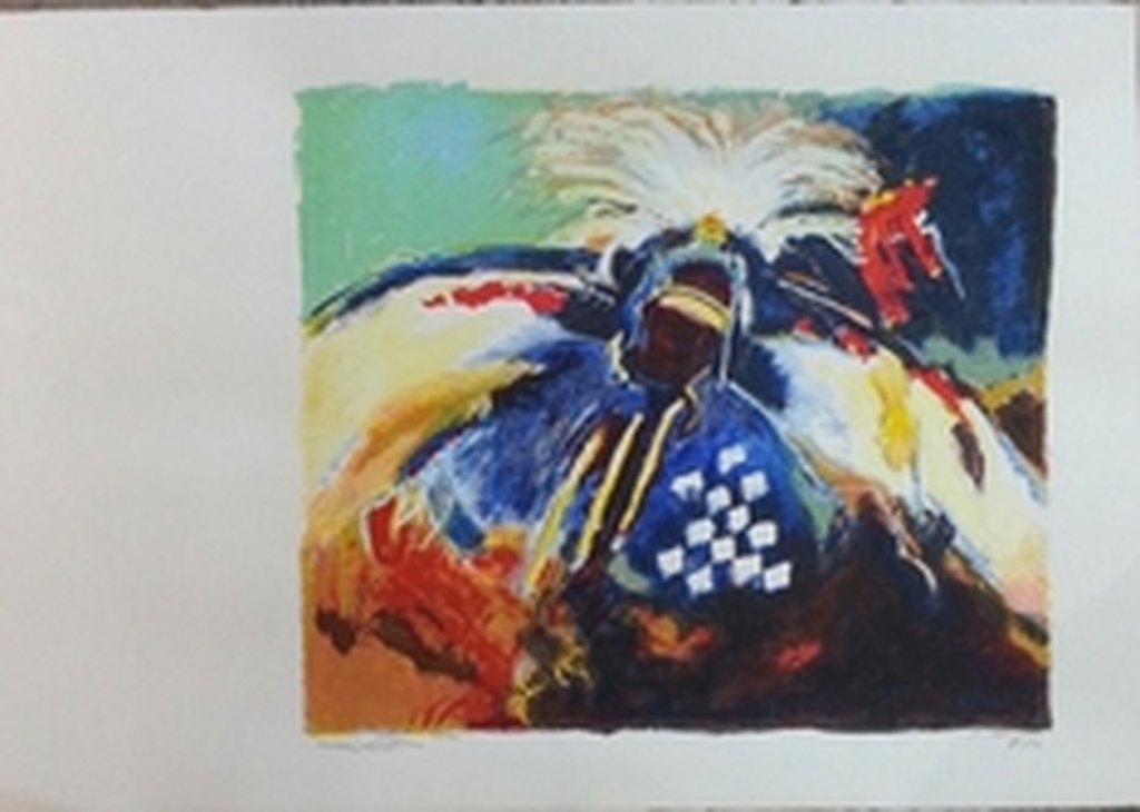 Gerard 't Hart, zeefdruk op handgeschept papier verkocht voor € 40!