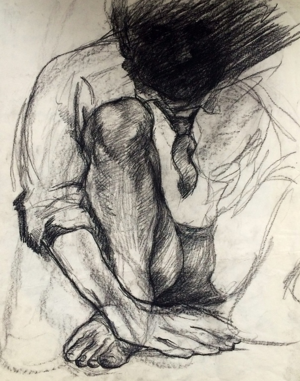 Peter Klashorst: VROEGE tekening! Zelfportret - ca.1981 kopen? Bied vanaf 99!