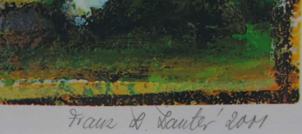 Franz Lauter: Zeefdruk, Narcissen - ingelijst kopen? Bied vanaf 35!