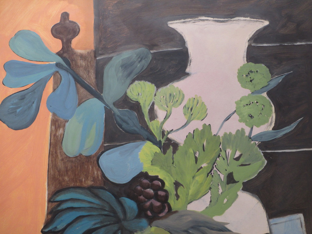 Dick Elffers, Stilleven met bloemen op tafel, Olie op papier kopen? Bied vanaf 100!