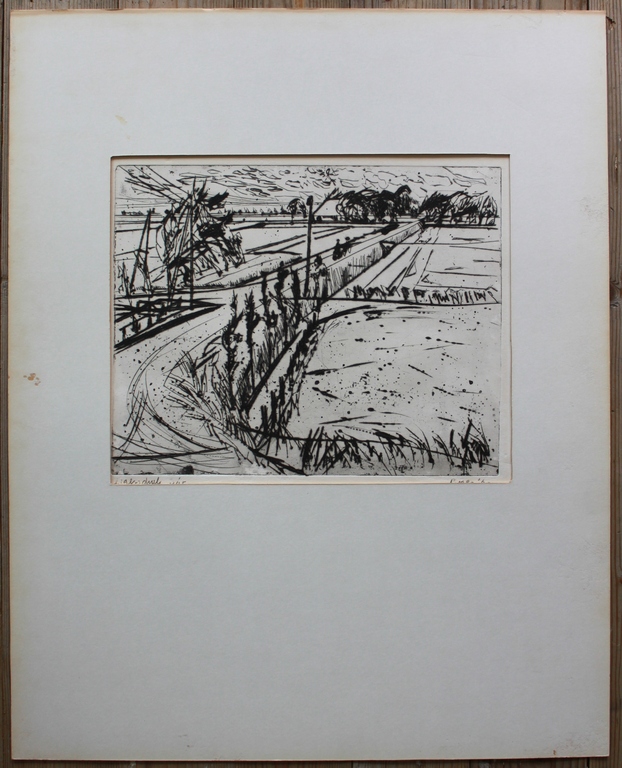 Peter Bes; Ets eigen druk, zonder titel verkocht voor € 45!