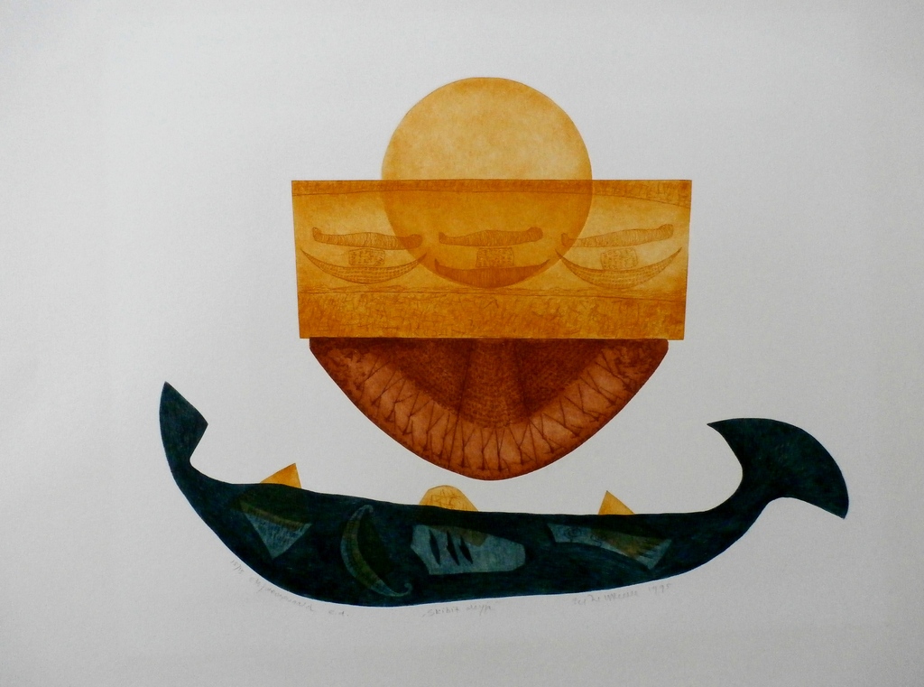 Lieke Vreede - ets: Skibit Daya - 1995 verkocht voor € 35!