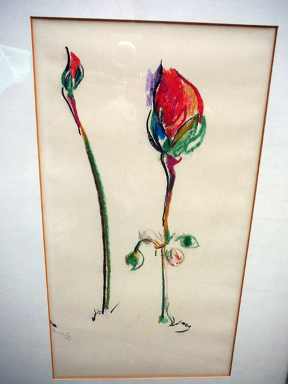 Eduard Flor: Anemonen in de knop -vetkrijttekening 1964- kopen? Bied vanaf 45!