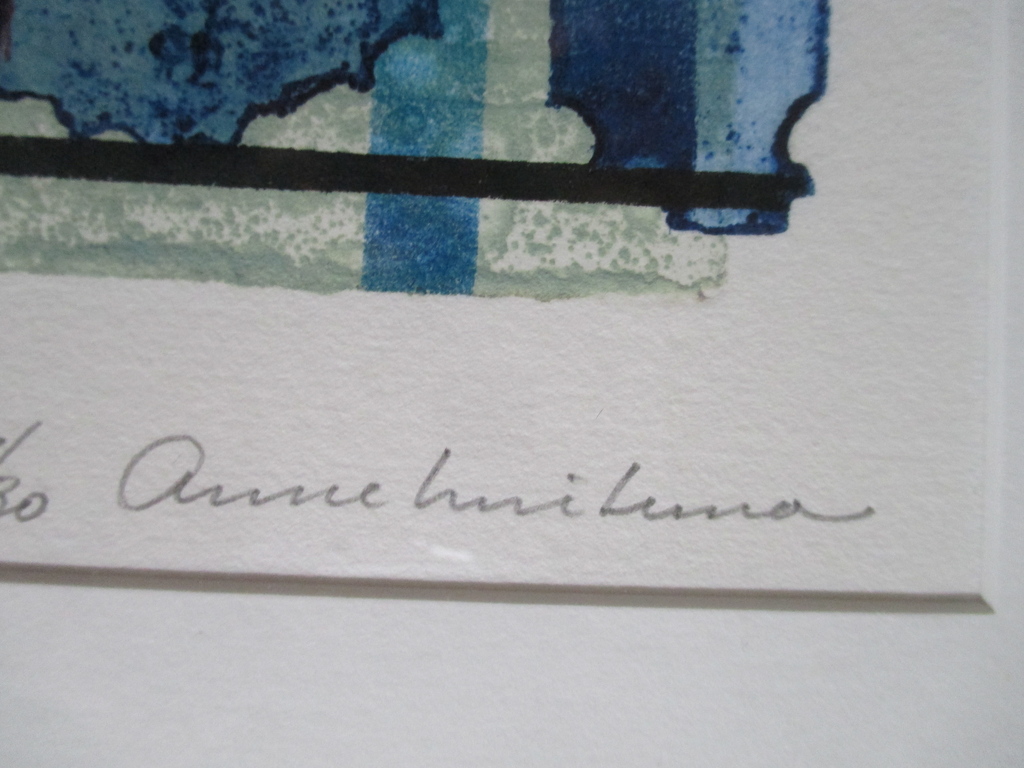 Anne Huitema, mooi gelijste kleurenets, "Plattegrond" kopen? Bied vanaf 40!