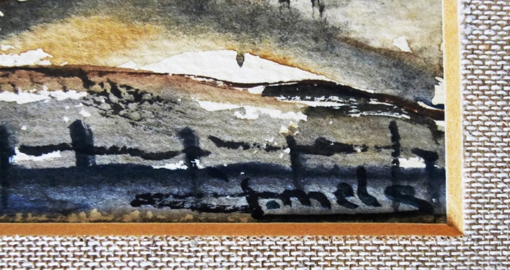 Jacques Mels, aquarel: Landschap, handgesigneerd kopen? Bied vanaf 40!