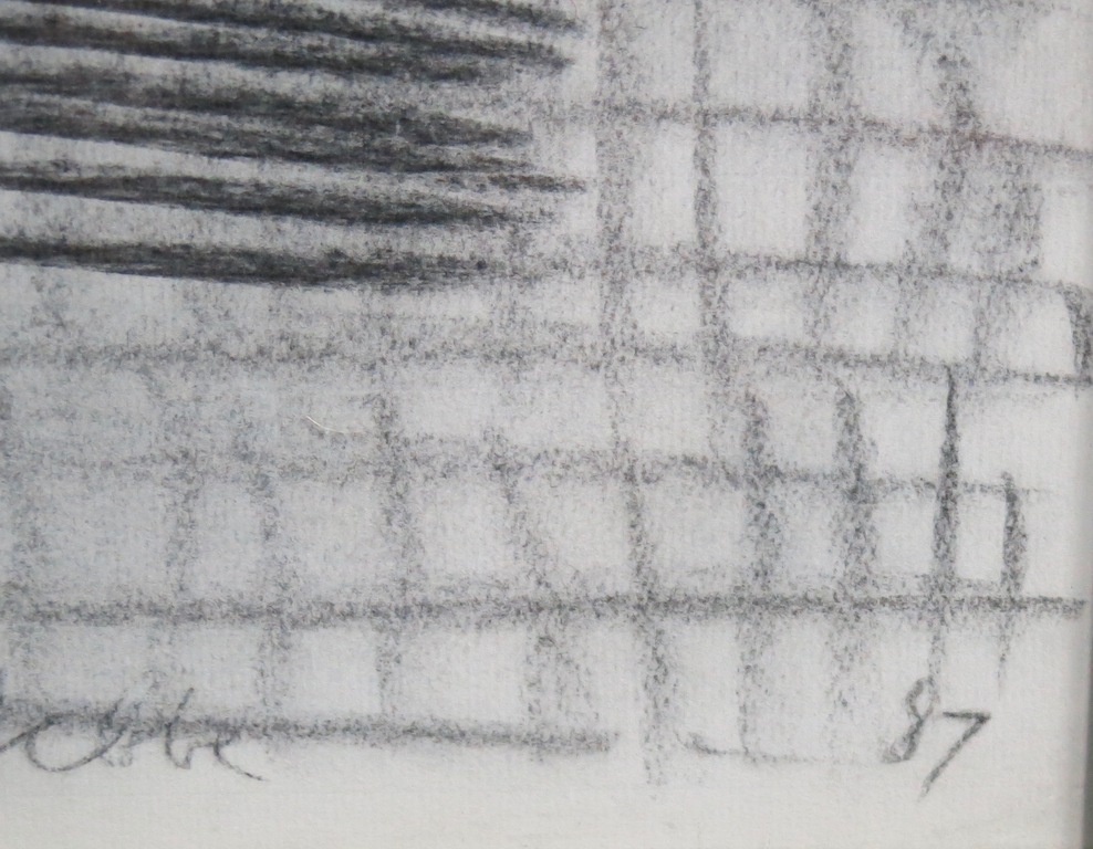 Leon Tebbe: Houtskool op papier, Boslandschap 13 - Ingelijst kopen? Bied vanaf 1!