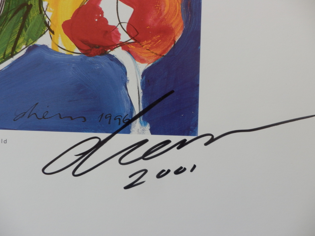 PETER DIEM   Giclee   FLYING COWS OVER TULIPFIELD  Handgesigneerd kopen? Bied vanaf 1!