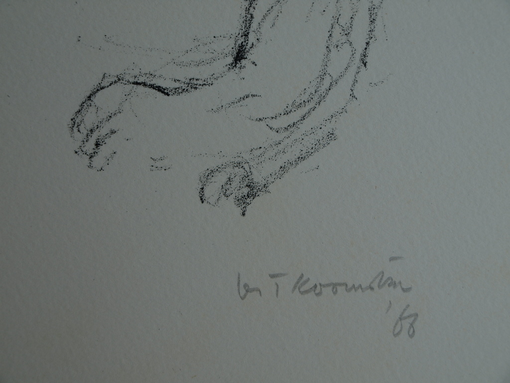 Metten Koornstra : Litho + originele drukplaat – De gekluisterde – 1968  kopen? Bied vanaf 60!