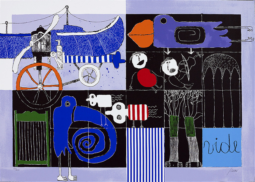 Christian Silvain: Zeefdruk, The Blind Bird (Groot) kopen? Bied vanaf 70!