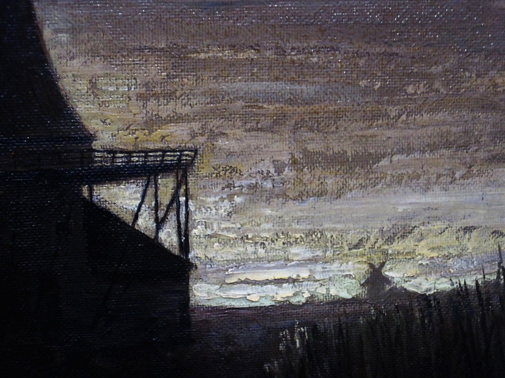 Prachtig olieverf "molen de Schoolmeester Westzaan bij avond" gesignd Dirk Nap  kopen? Bied vanaf 1!