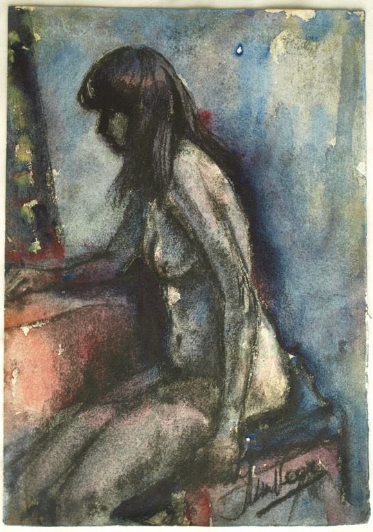 Jan van der Veer: Pastel en acryl – Naakte vrouw – gesigneerd – 38 x 26 cm kopen? Bied vanaf 1!