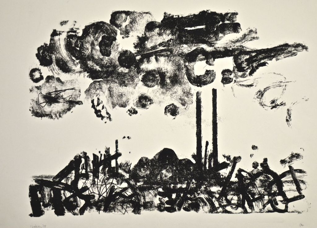 Jef Diederen: Litho. Abstracte compositie verkocht voor € 70!