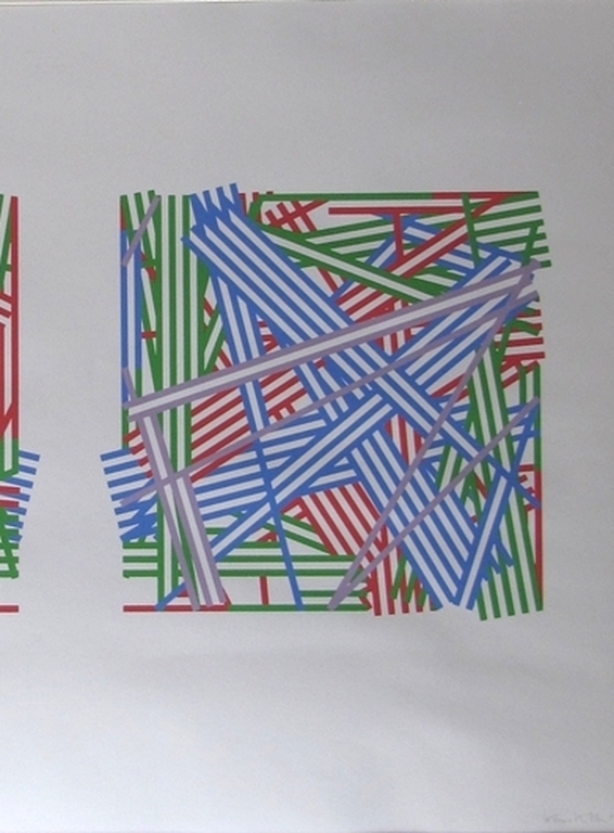 Kenneth Martin- ' Pier and Ocean ' -1980- grote gelijste zeefdruk-nr. 64/70 kopen? Bied vanaf 190!