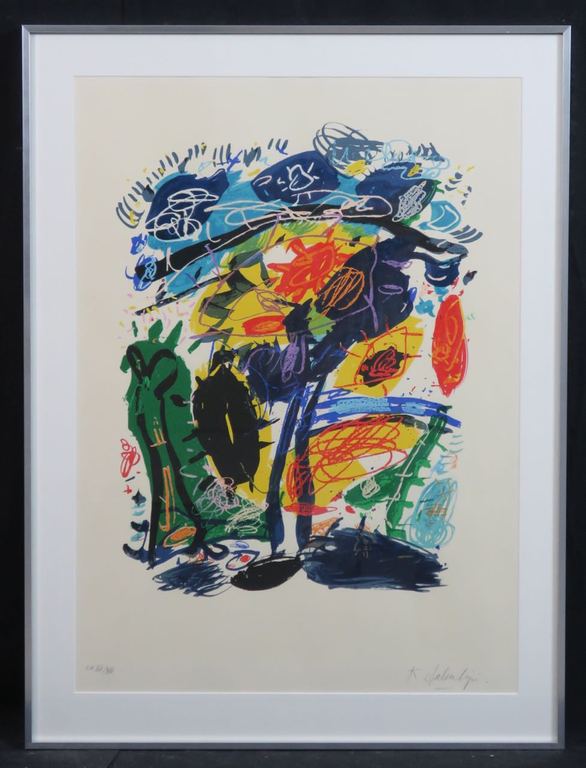 Kees Salentijn: Zeefdruk, Hommage aan Van Gogh IV - Ingelijst kopen? Bied vanaf 60!