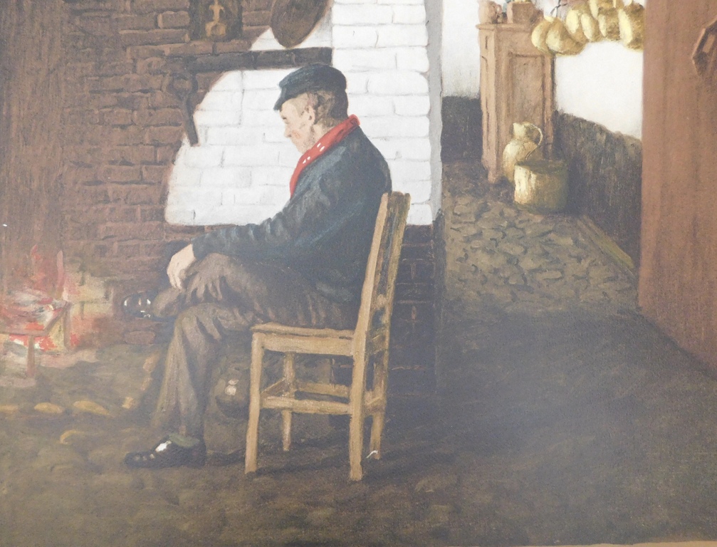 Lucien Van de Velde - Lucien van de Velde - Kleurenlitho - Staring at the Fire kopen? Bied vanaf 1!