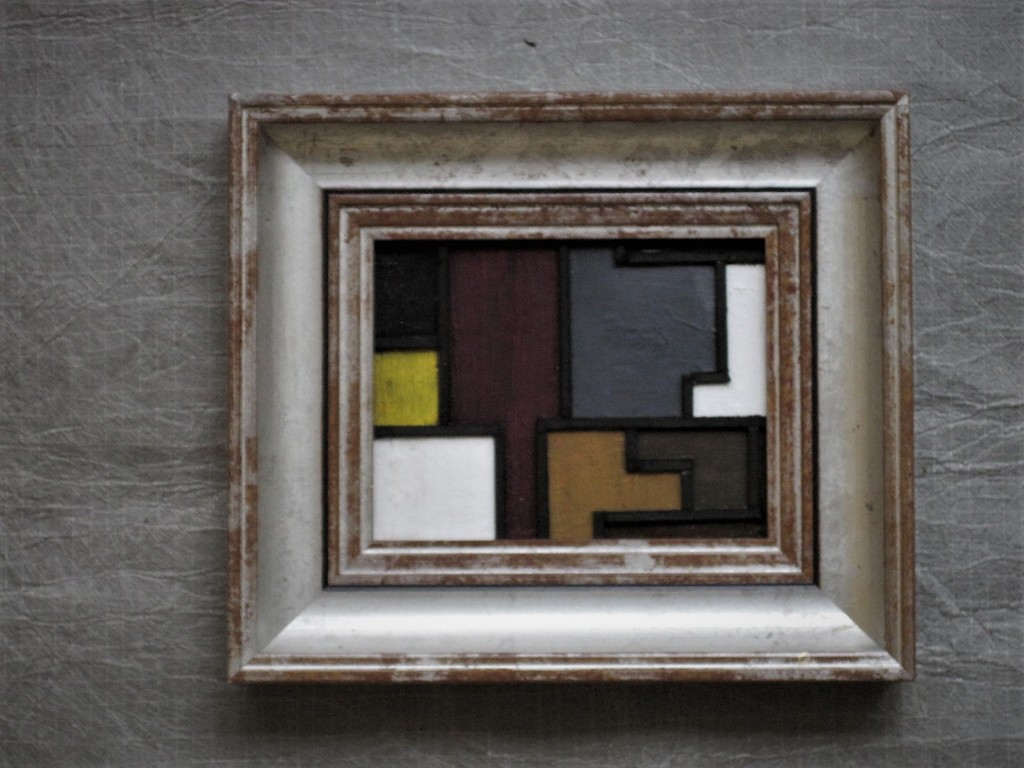 Uitzonderlijke Hout/Acrylverf Compositie "de STIJL" Pjotr van Oorschot (1944)  kopen? Bied vanaf 1!