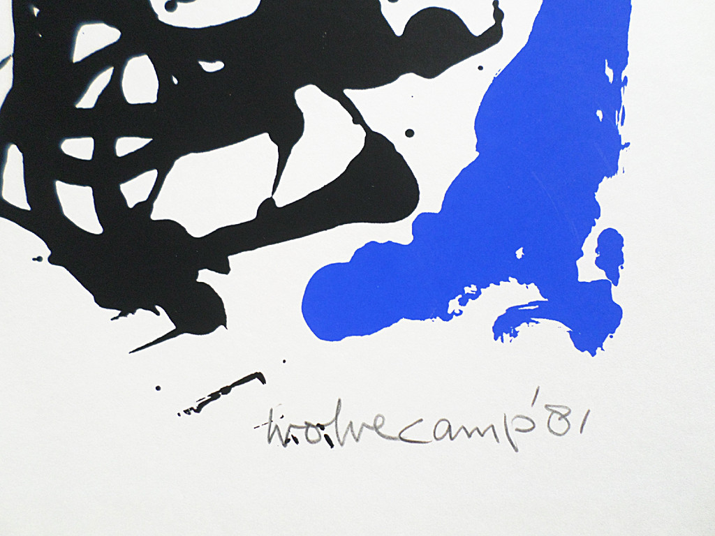 Laatste keer: Theo Wolvecamp - Compositie in blauw en zwart, zeefdruk kopen? Bied vanaf 225!