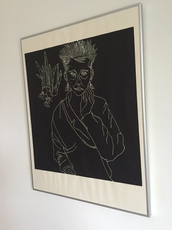 Beatrice Kluivers - linosnede 1/20 Zelfportet I (46,5 x 49 cm) 1986 kopen? Bied vanaf 1!