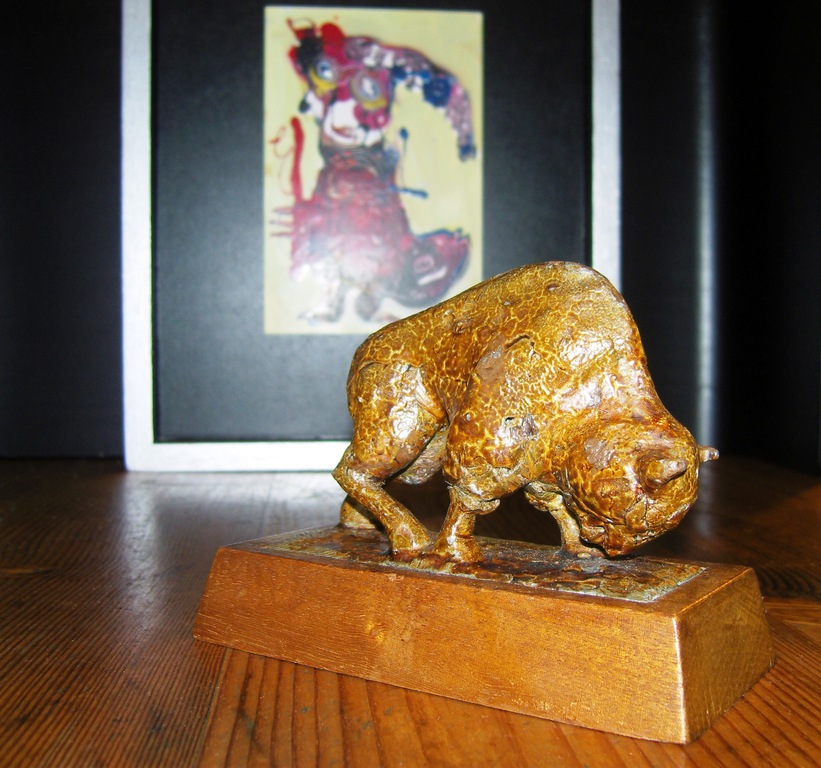 Gesigneerd HB: Zeer mooie bronzen bison.  kopen? Bied vanaf 155!