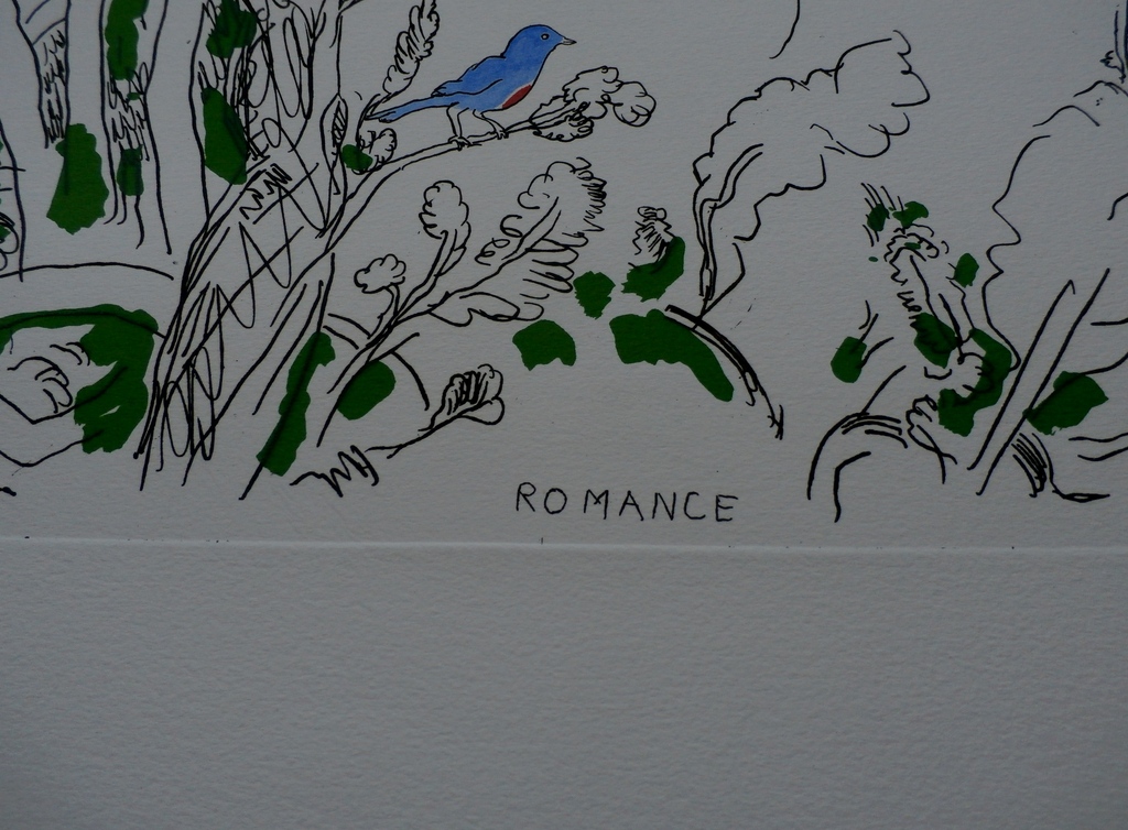 Pieter Holstein - handingekleurde ets: Romance - gesigneerd kopen? Bied vanaf 75!