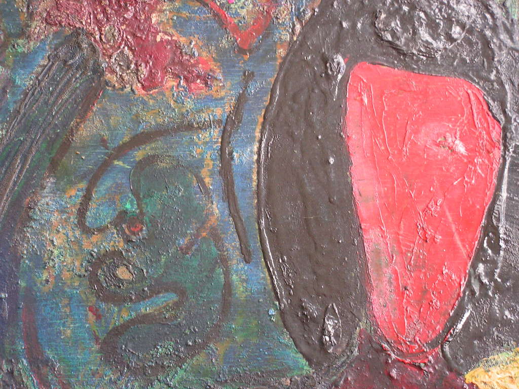 Mat Lamb - olieverf op paneel - abstract - 1996 - museum stuk. kopen? Bied vanaf 450!