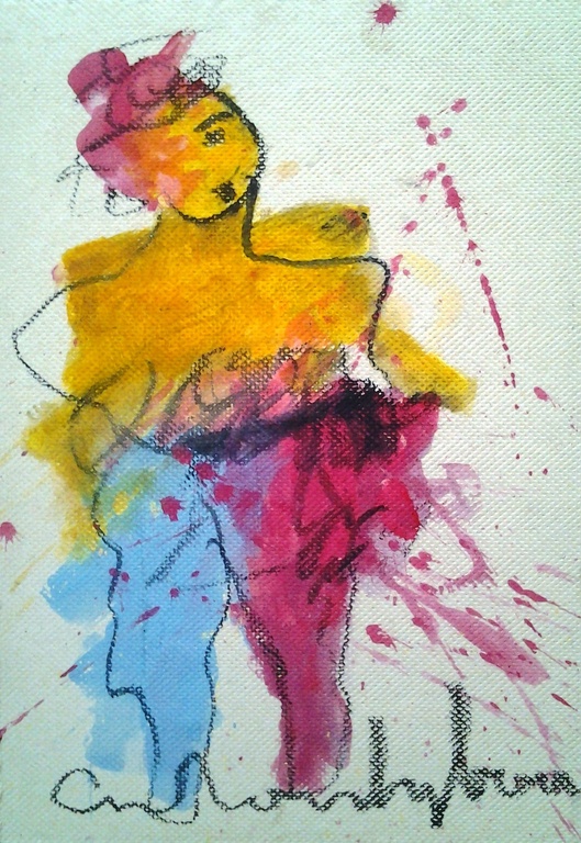 Anton Heyboer - Danseren op geschept papier 40x30 cm. kopen? Bied vanaf 1!