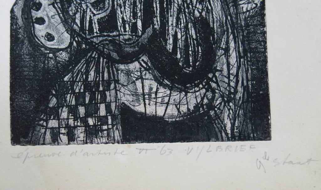 Ernst Vijlbrief: 10x Ets/Aquatint, diverse abstracte composities kopen? Bied vanaf 1!