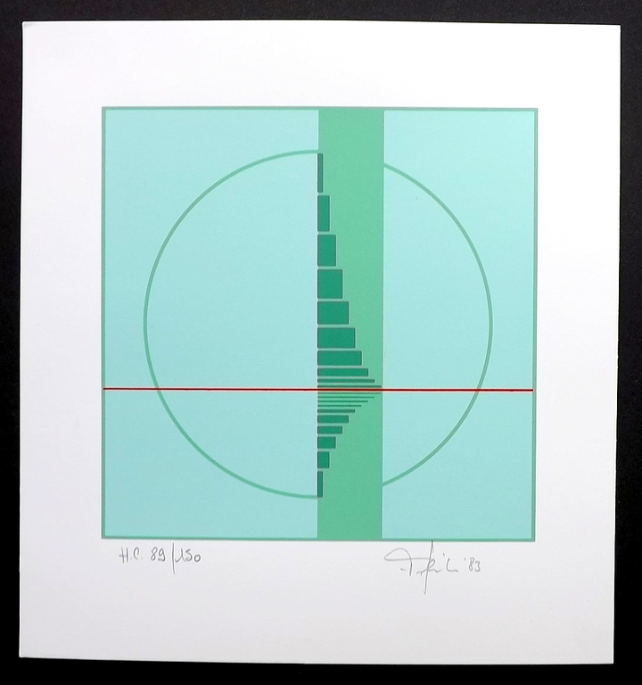 Friedrich Geiler - 3x gesigneerde litho - Konstruktive Landschaft I, II, III  kopen? Bied vanaf 1!