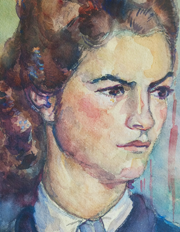 Portret van jonge vrouw, gesigneerd kopen? Bied vanaf 80!