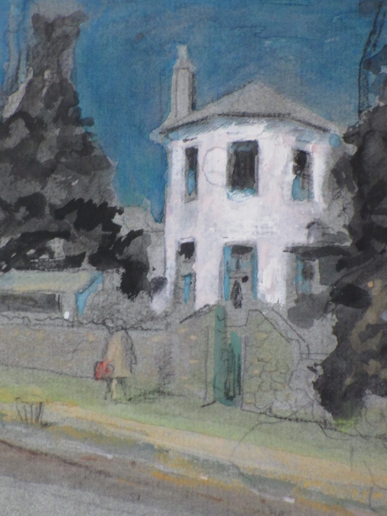 Harm Kamerlingh Onnes, Wandelaarster voor witte villa, Gemengde techniek kopen? Bied vanaf 100!