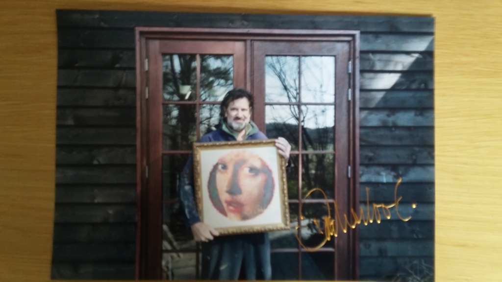 Peter Donkersloot Girl With Pearl Earring Ingeschilderd op Linnen. kopen? Bied vanaf 250!