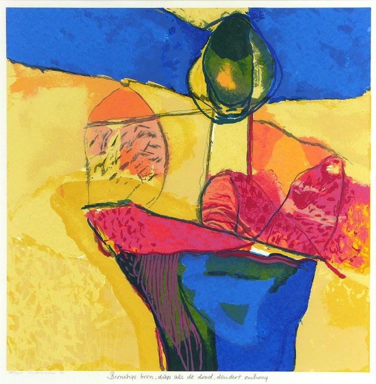 Henk van Vessem kleurenzeefdruk (ingelijst achter glas) verkocht voor € 50!