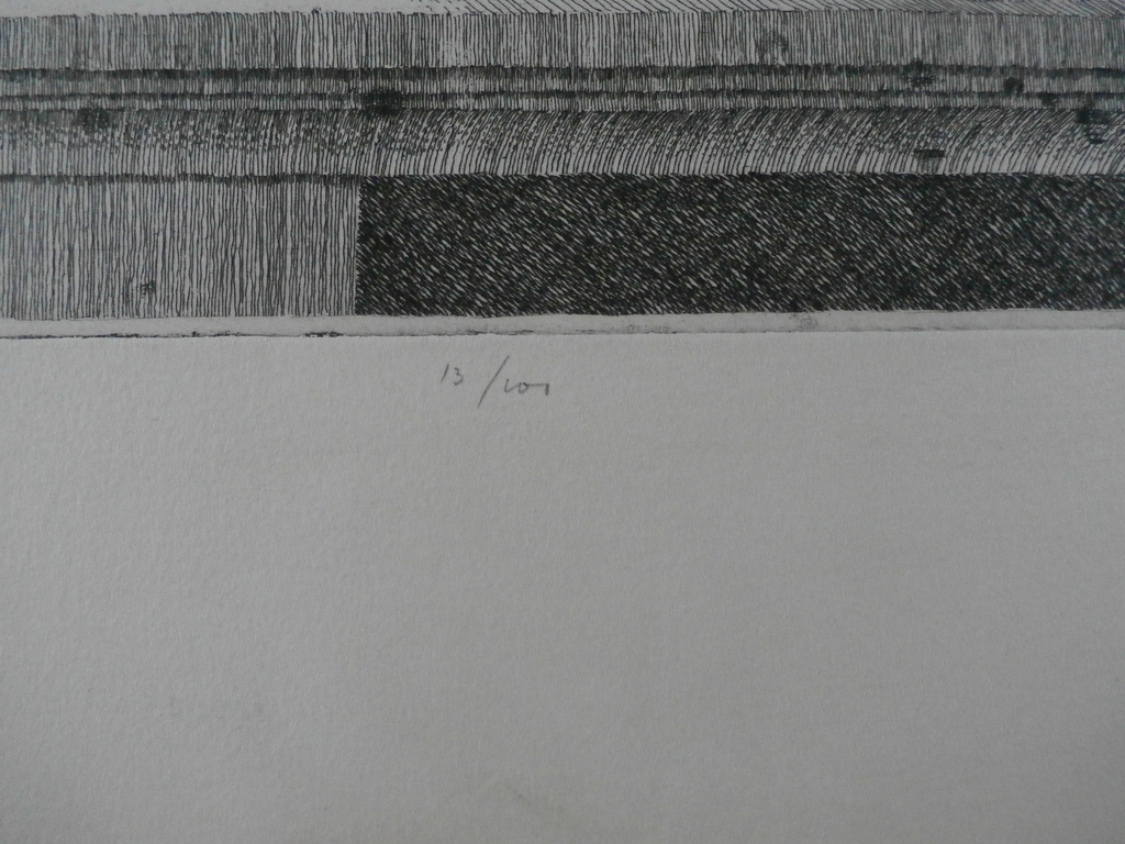 Henk van der Haar - grote ets: Spiegel - 1975 kopen? Bied vanaf 55!