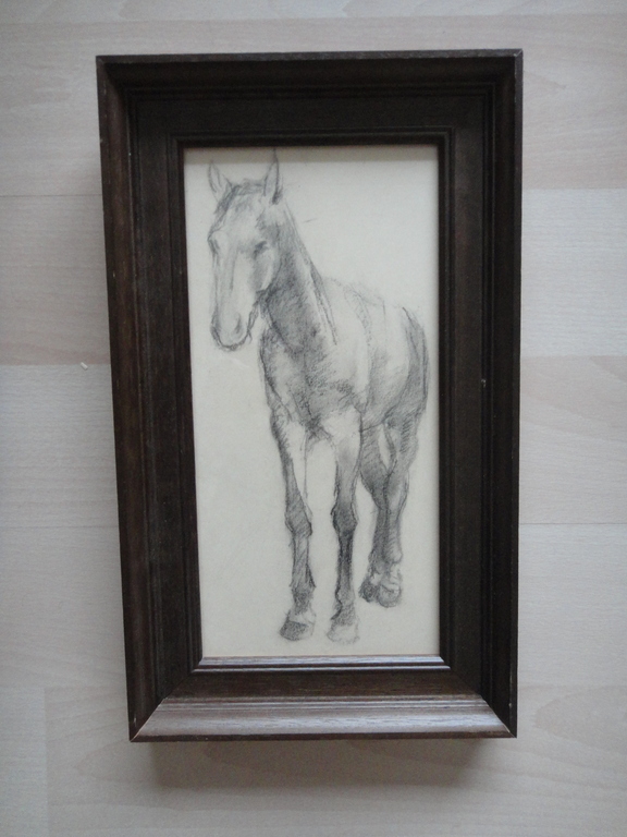 Jan (Johannes Maria) Groenestein (ta), tekening, paardje kopen? Bied vanaf 30!