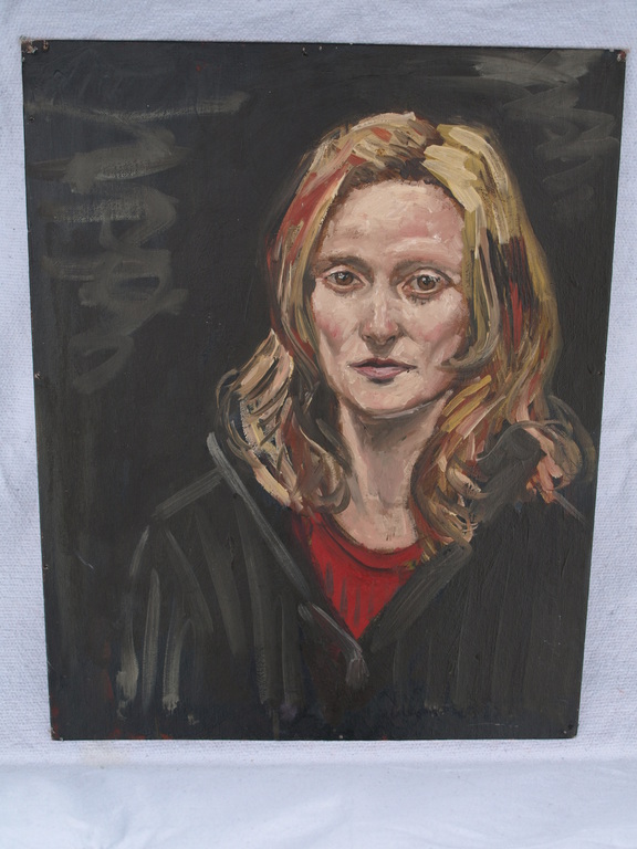 Peter Klashorst : acrylverf op board – Portret blonde vrouw – gesigneerd-ca 1998 kopen? Bied vanaf 50!
