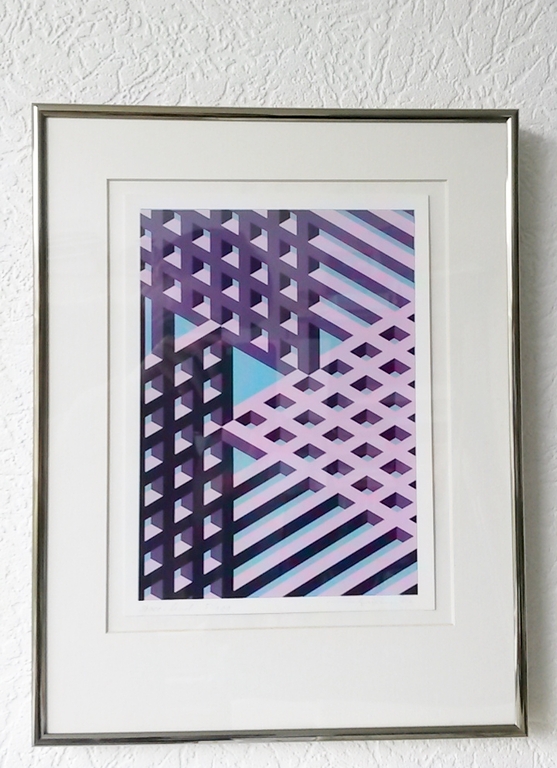 Dirk Huizer, Space Level, zeefdruk, 1987 verkocht voor € 40!