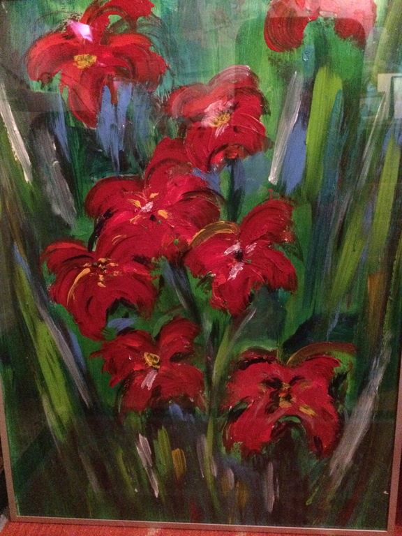 Onbekende kunstenaar - Bloemen (olieverf op papier) kopen? Bied vanaf 25!