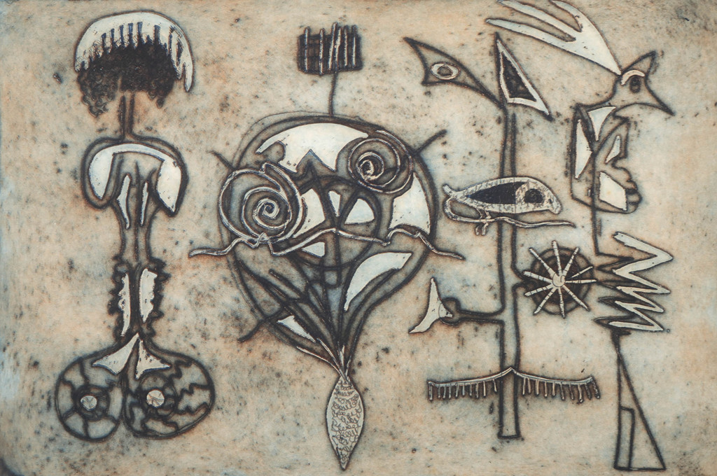 Niels van Spaendonck: Ets en aquatint, Man en vrouw in tuin kopen? Bied vanaf 1!