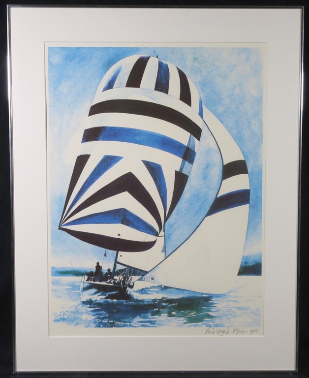 Rene Brone: Litho, Zeilen - Ingelijst kopen? Bied vanaf 1!