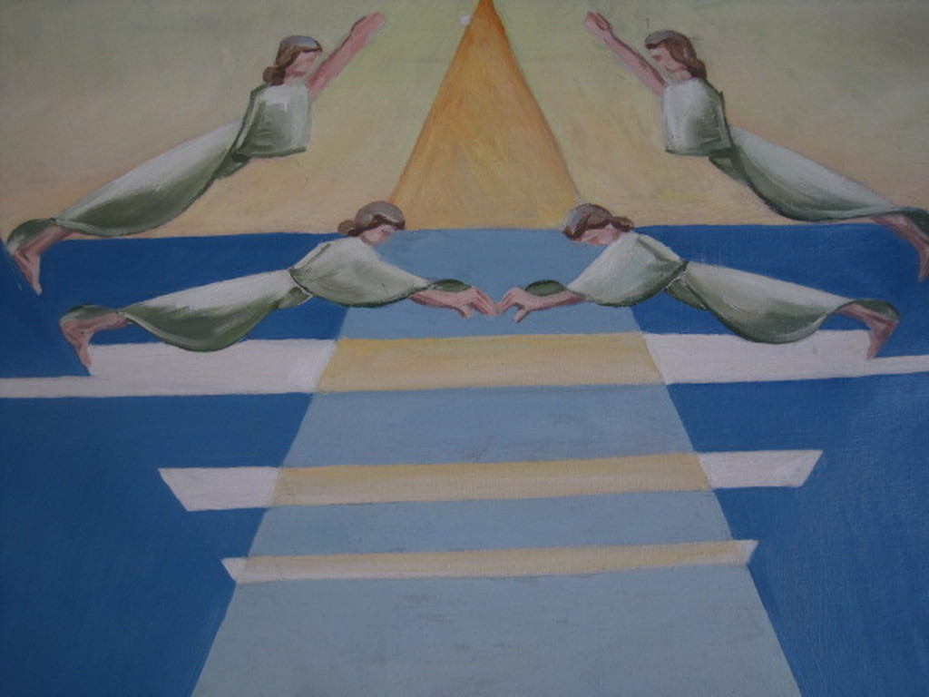 Indrukwekkend religieus olieverf "dag des oordeels" van Derk Maandag ca 1960 kopen? Bied vanaf 1!