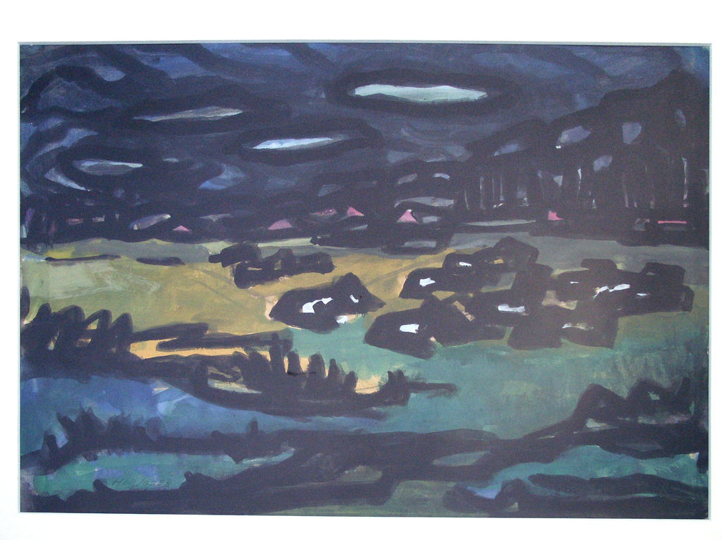 Gouache van Harry de Jager - Vergezicht kopen? Bied vanaf 30!