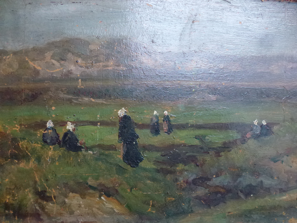Jo Kruyder-Bouman, olieverf op paneel, vrouwen in de duinen kopen? Bied vanaf 1!