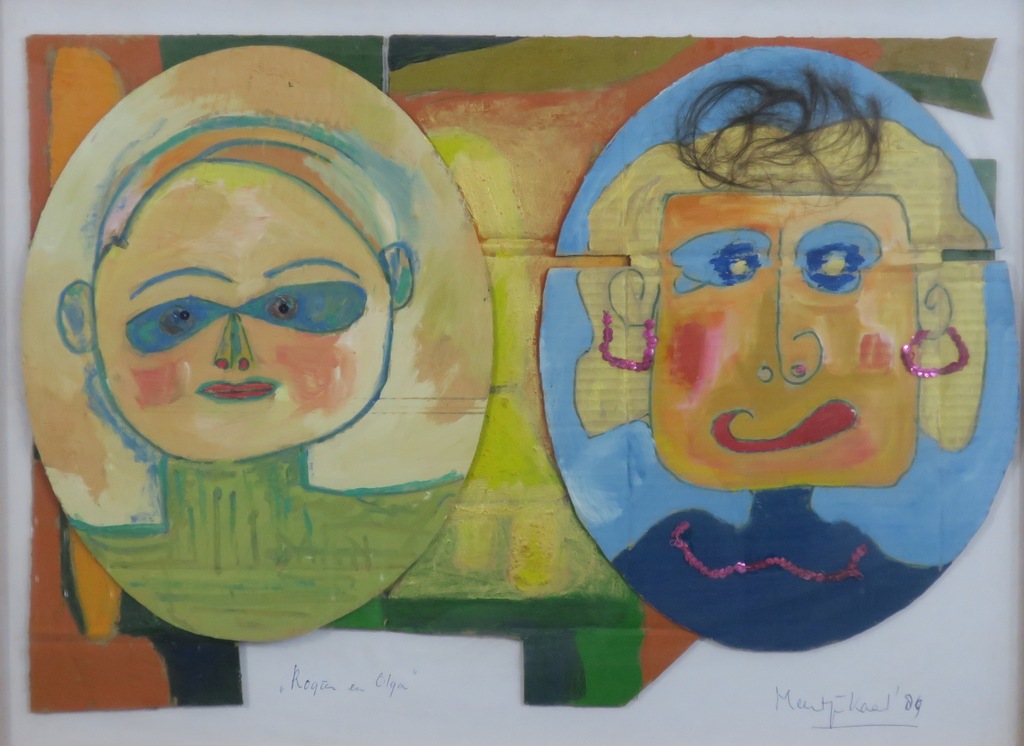 Meertje Kaal: Olieverf op karton, Rogier en Olga - Ingelijst kopen? Bied vanaf 1!