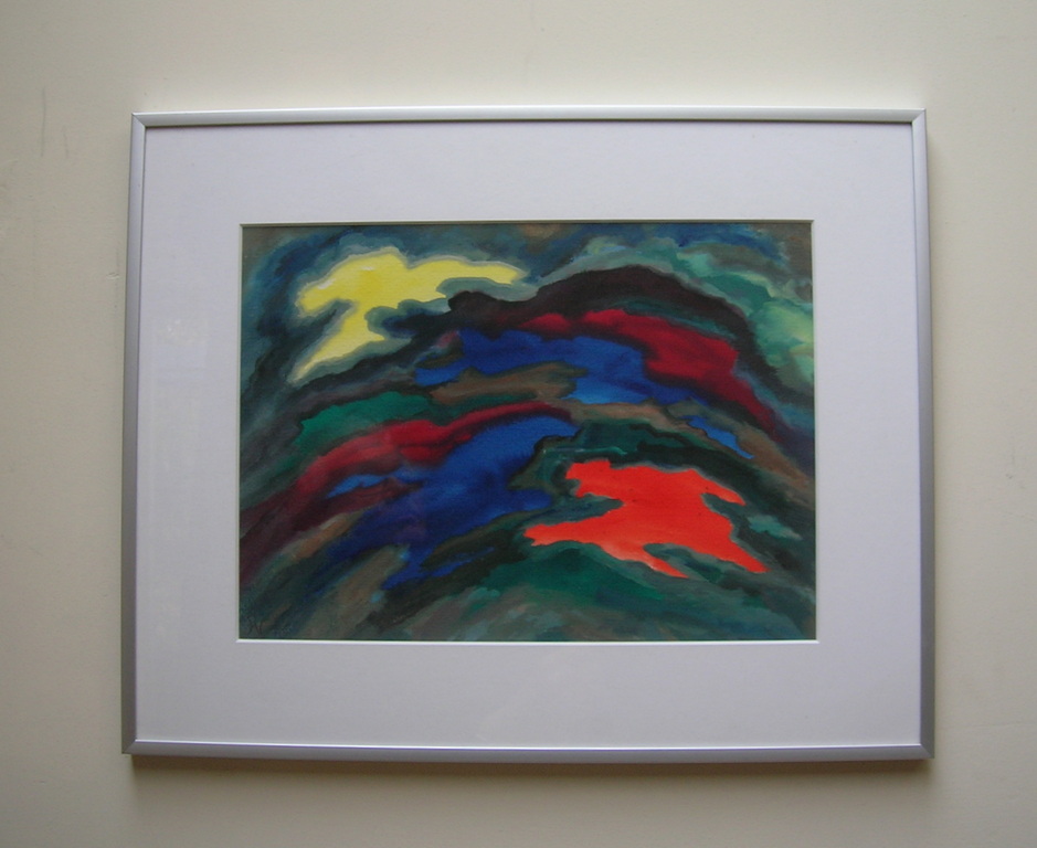 Hendrik Verburg ,Gouache, Zonsondergang. kopen? Bied vanaf 1!