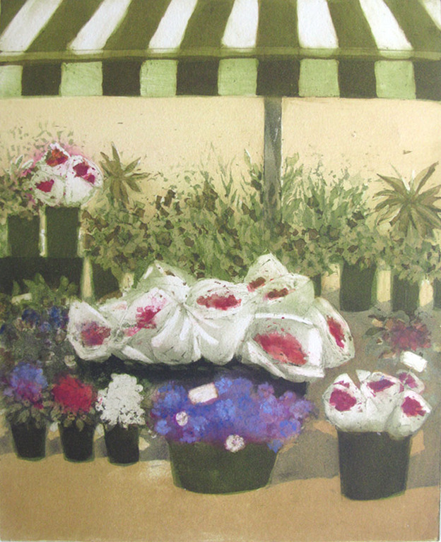 Willy Belinfante - BLEOEMENMARKT II - kleurets verkocht voor € 51!