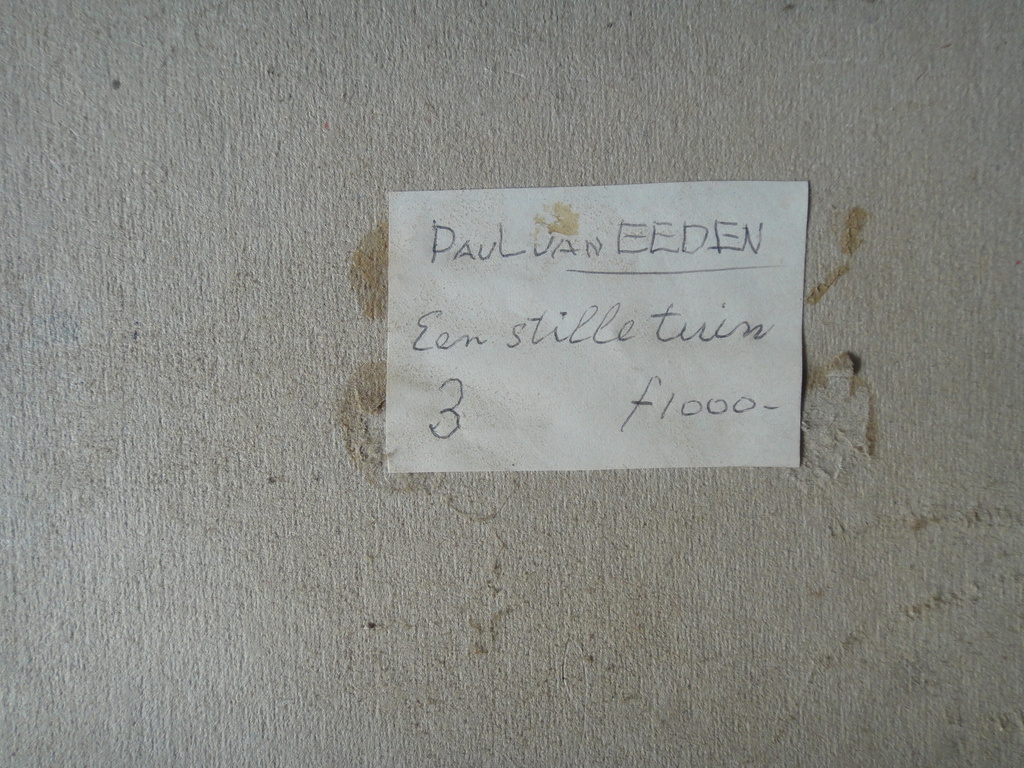 Paul van Eeden, aquarel, 'een stille tuin' kopen? Bied vanaf 75!