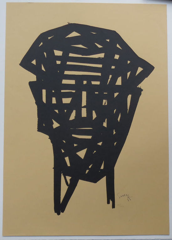 Siep van den Berg, zeefdruk zelfportret verkocht voor € 295!