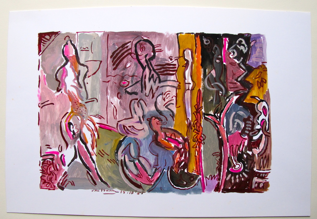 Frans van Straalen, olieverf op papier kopen? Bied vanaf 60!