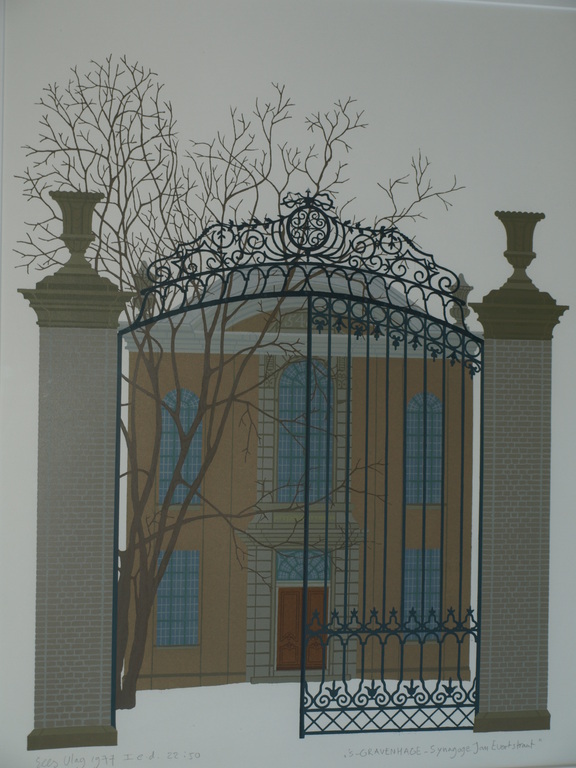 Sees Vlag : Zeefdruk , Portugees-Israelitische SYNAGOGE – Ingelijst – 1977 kopen? Bied vanaf 175!