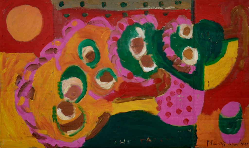 Meertje Kaal: Olieverf op karton, Tanganjika - Ingelijst kopen? Bied vanaf 1!